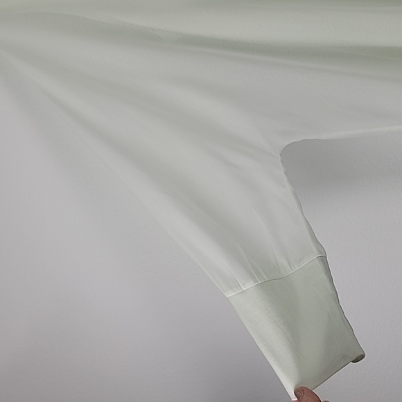 Soft Surroundings Pastel Light Green Chiffon Layered Women's Long Sleeve Top L - Picture 4 of 13